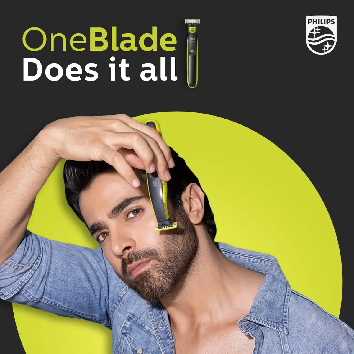 Philips OneBlade lifestyle campaign creative